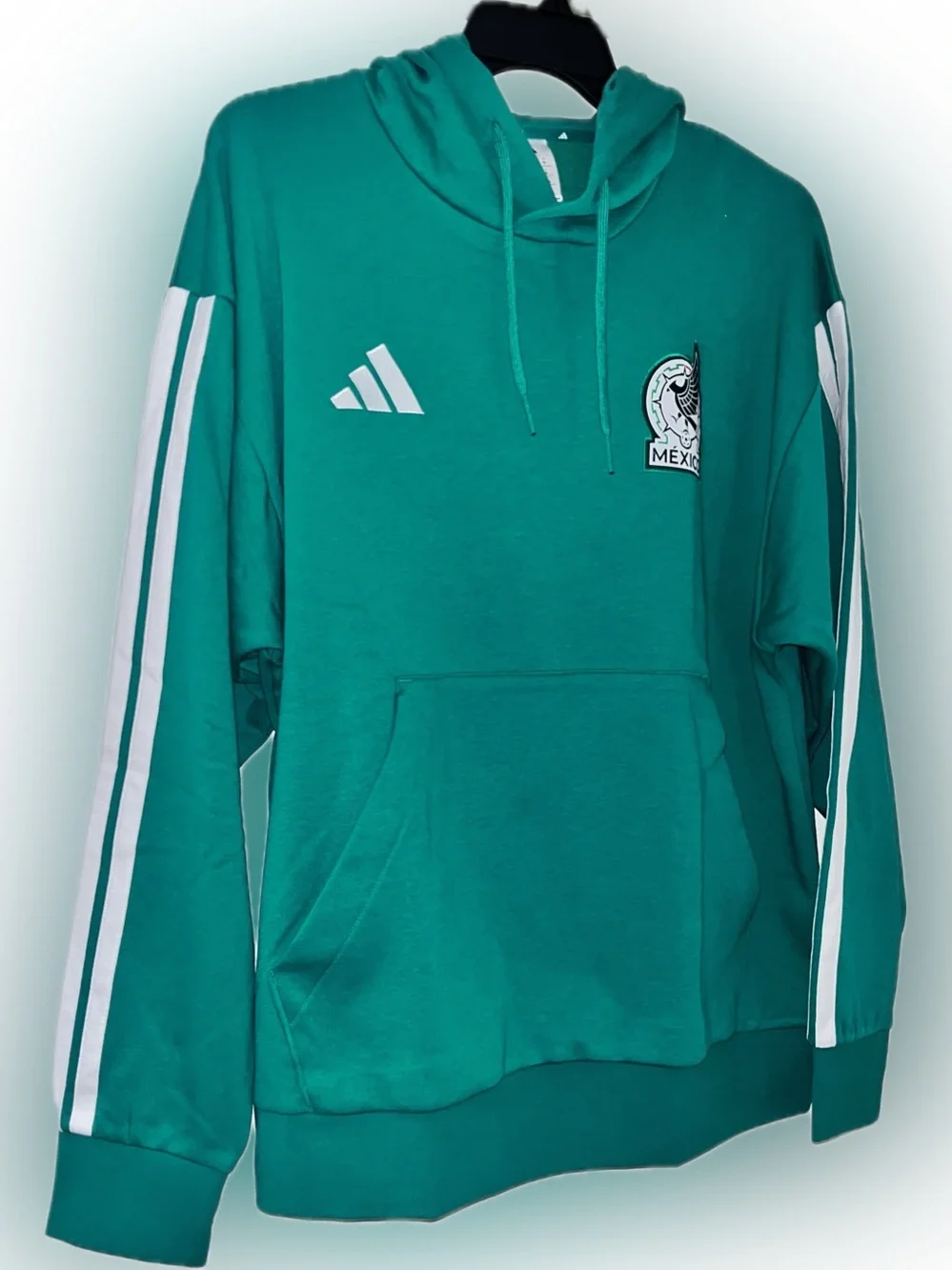adidas Teal Green Mexico Pullover Hoodie - Men